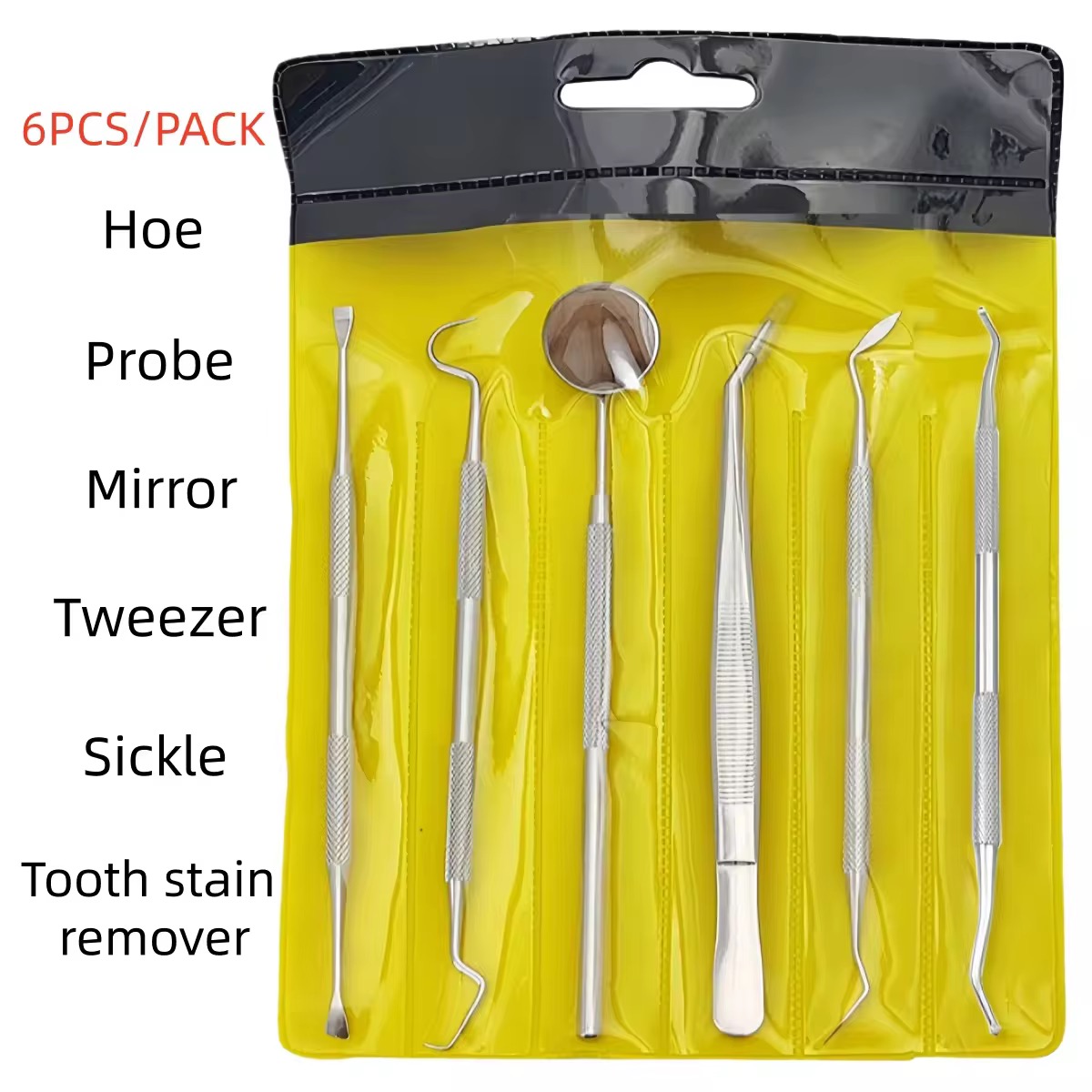 Kit bucco-dentaire 6 pièces inox — Consommables au Maroc