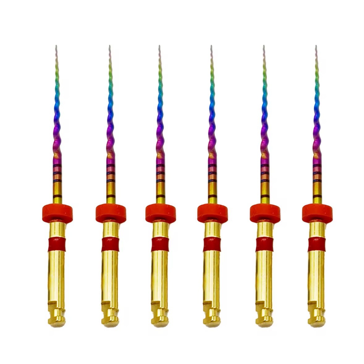 Limes NiTi rotatives Rainbow (6 pcs) — Endodontie au Maroc
